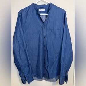 Express Dark Blue Button Down Shirt